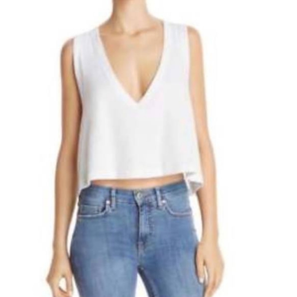 Free People Green Intimately Deep V-Neck Tank Top - Picture 2 of 6